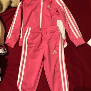 All pink track suit